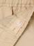 Net jongenshemd, Mao-kraag en korte broek beige+blauw, gestreept - vertbaudet enfant 