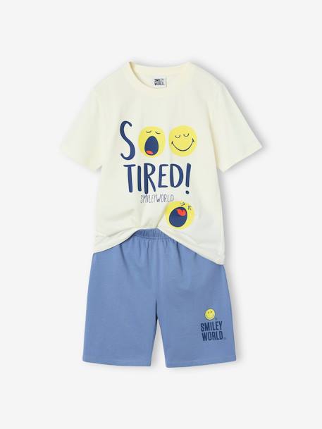 Pyjashort Smiley World® so tired chambrayblauw - vertbaudet enfant 