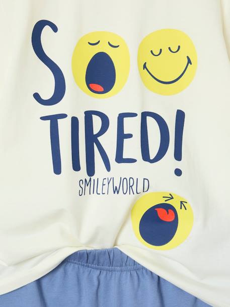 Pyjashort Smiley World® so tired chambrayblauw - vertbaudet enfant 