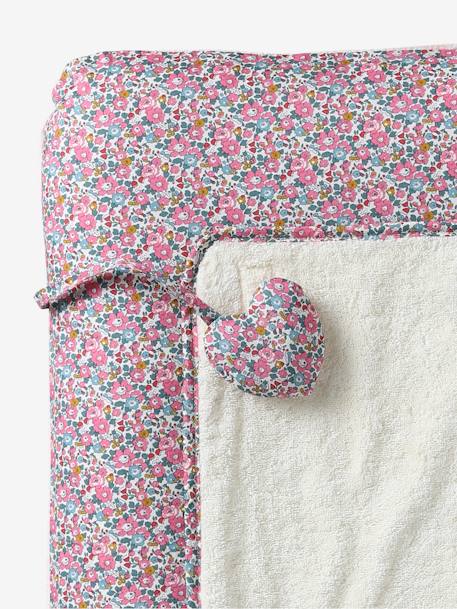 Personaliseerbare matrashoes voor aankleedkussen in Liberty ENVIE DE FRAISE lichtroze - vertbaudet enfant 