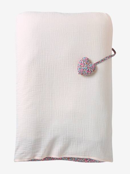 Personaliseerbare matrashoes voor aankleedkussen in Liberty ENVIE DE FRAISE lichtroze - vertbaudet enfant 