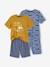 Set van 2 Oeko-Tex® pyjama's voor jongens met walvissen Set mosterd en blauw - vertbaudet enfant 