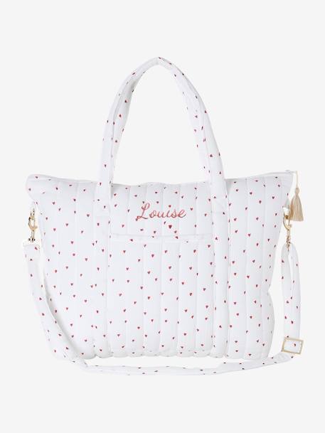 Luiertas Pluim beige, bedrukt+IVOOR MET PRINT+plantaardig ivoor+vanille+wit, bedrukt - vertbaudet enfant 