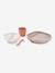 Serviesset 4 items silicone BEABA blauw+EUCALYPTUS+GEEL+terracotta - vertbaudet enfant 