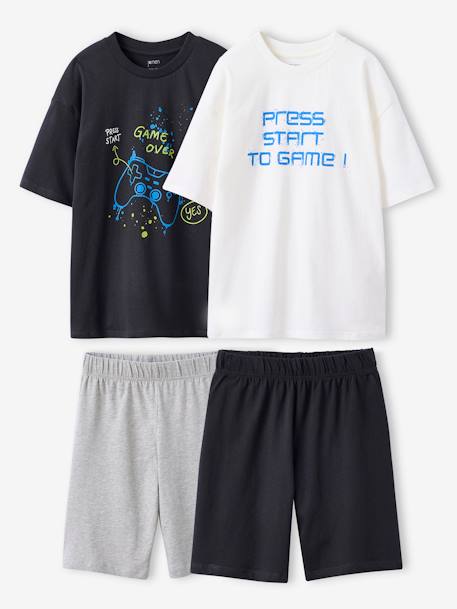 Set van 2 pyjamabroeken 'gamer' JONEN antraciet - vertbaudet enfant 