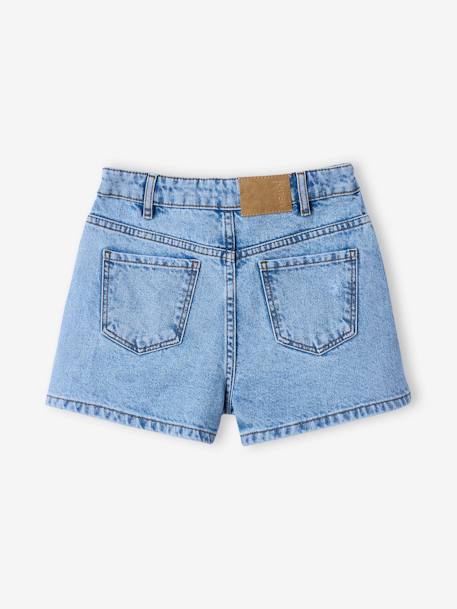Asymmetrische jeansrok voor meisjes JONEN lichtblauw - vertbaudet enfant 