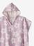 Gepersonaliseerde bad-/strandponcho voor kinderen, met gerecycled katoen blauw, geruit+lila+mintgroen - vertbaudet enfant 
