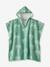 Gepersonaliseerde bad-/strandponcho voor kinderen, met gerecycled katoen blauw, geruit+lila+mintgroen - vertbaudet enfant 