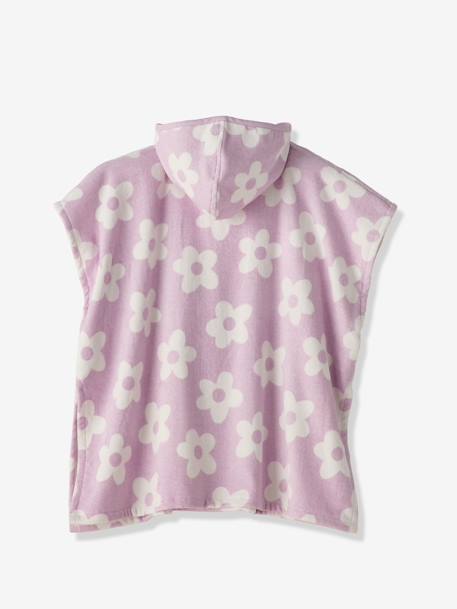 Gepersonaliseerde bad-/strandponcho voor kinderen, met gerecycled katoen blauw, geruit+lila+mintgroen - vertbaudet enfant 