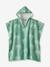 Gepersonaliseerde bad-/strandponcho voor kinderen, met gerecycled katoen blauw, geruit+lila+mintgroen - vertbaudet enfant 