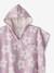 Gepersonaliseerde bad-/strandponcho voor kinderen, met gerecycled katoen blauw, geruit+lila+mintgroen - vertbaudet enfant 