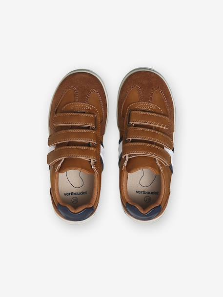 Tennisschoenen met klittenband voor jongens 6400+bruin - vertbaudet enfant 