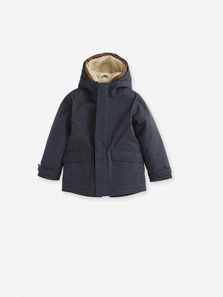 3-in-1-parka voor baby met afneembaar vest kaki+korstmos+Marinegrijs+pecannoot - vertbaudet enfant 