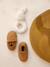 Elastische leren babyschoentjes in soepel leer chocoladebruin+marineblauw - vertbaudet enfant 