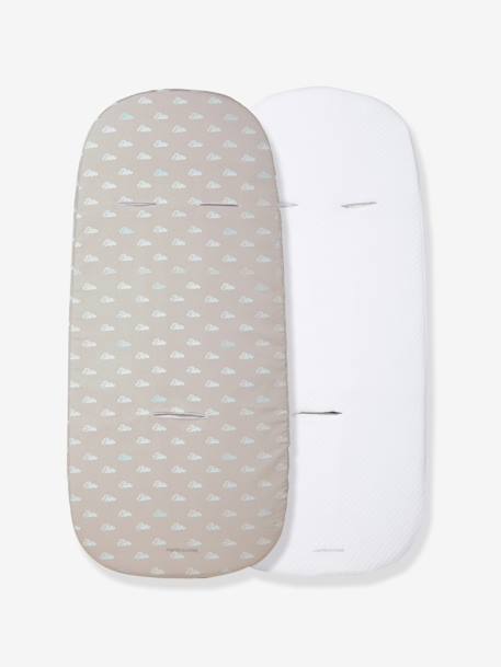 Set van 2 beschermingshoezen VERTBAUDET voor reiswiegmatras ASSORTIES - vertbaudet enfant 