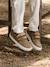 Leren derby's met klittenband voor jongens 6529+beige+marineblauw - vertbaudet enfant 