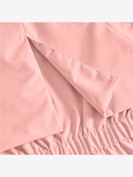 Waterdichte meisjesjas voor het tussenseizoen met fleecevoering MATALGEA MINI A TURE roze (poederkleur)+rozenhout+saliegroen - vertbaudet enfant 