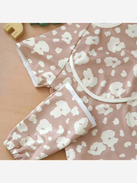 Meegroeislabbetje met mouwen 2-in-1 BEABA Playful beige+rouge+saliegroen - vertbaudet enfant 