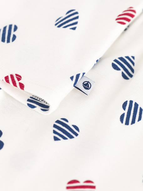 Pyjama short kinderdruk met harten PETIT BATEAU wit - vertbaudet enfant 