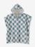 Gepersonaliseerde bad-/strandponcho voor kinderen, met gerecycled katoen blauw, geruit+lila+mintgroen - vertbaudet enfant 