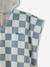 Gepersonaliseerde bad-/strandponcho voor kinderen, met gerecycled katoen blauw, geruit+lila+mintgroen - vertbaudet enfant 