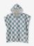 Gepersonaliseerde bad-/strandponcho voor kinderen, met gerecycled katoen blauw, geruit+lila+mintgroen - vertbaudet enfant 