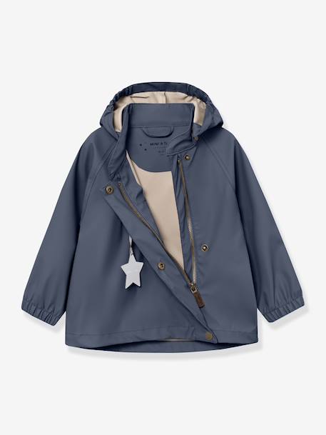 Kinderset: regenjas & waterdichte broek MATWAINIS donkerblauw+groen - vertbaudet enfant 