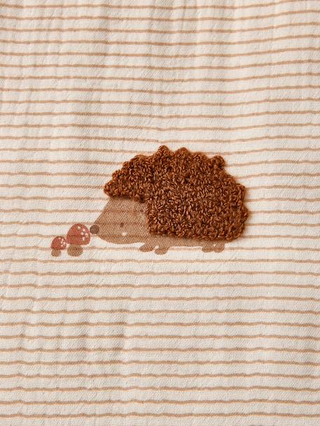 Mouwloze slaapzak in katoengaas HÉRISSON beige, gestreept - vertbaudet enfant 