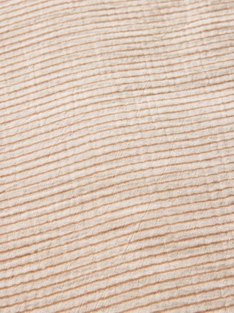 Mouwloze slaapzak in katoengaas HÉRISSON beige, gestreept - vertbaudet enfant 