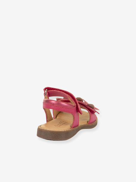 Leren sandalen voor meisjes LORE FLOWERS FRODDO blauw+donkerblauw+goud+goudroze+lavendel+rood+rouge+terracottategel - vertbaudet enfant 