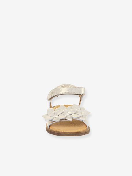 Leren sandalen voor meisjes LORE FLOWERS FRODDO blauw+donkerblauw+goud+goudroze+lavendel+rood+rouge+terracottategel - vertbaudet enfant 