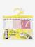 Set van 3 slipjes for girls Les Pockets Ecodim rozen+wit - vertbaudet enfant 