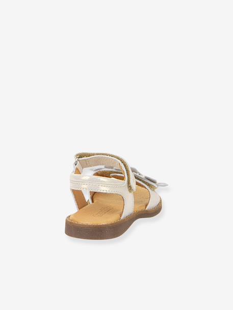Leren sandalen voor meisjes LORE FLOWERS FRODDO blauw+donkerblauw+goud+goudroze+lavendel+rood+rouge+terracottategel - vertbaudet enfant 
