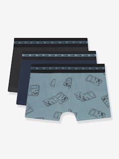 Jongens-Ondergoed-Set van 3 boxershorts voor jongens met gameboy-motief van Ecodim