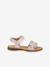 Leren sandalen voor meisjes LORE FLOWERS FRODDO blauw+donkerblauw+goud+goudroze+lavendel+rood+rouge+terracottategel - vertbaudet enfant 