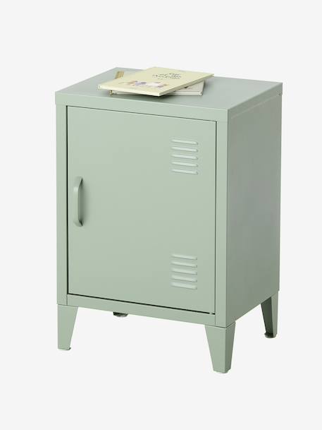 Nachttafel 1 metalen deur groen - vertbaudet enfant 