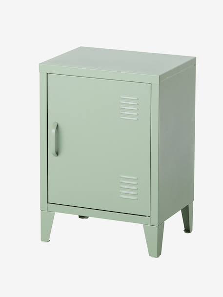 Nachttafel 1 metalen deur groen - vertbaudet enfant 