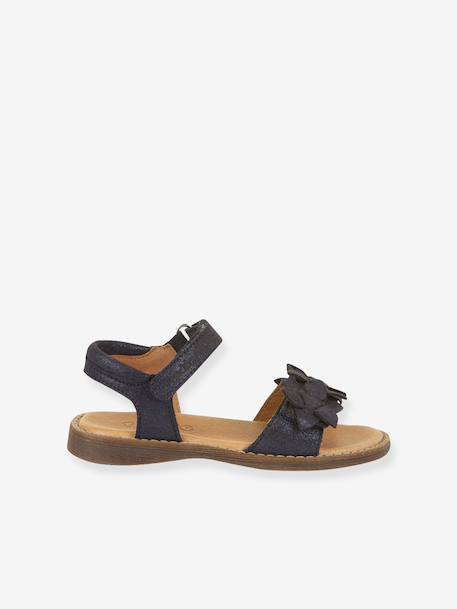 Leren sandalen voor meisjes LORE FLOWERS FRODDO blauw+donkerblauw+goud+goudroze+lavendel+rood+rouge+terracottategel - vertbaudet enfant 
