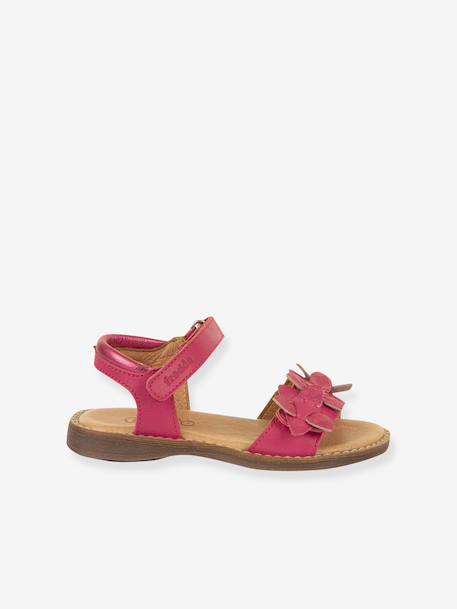 Leren sandalen voor meisjes LORE FLOWERS FRODDO blauw+donkerblauw+goud+goudroze+lavendel+rood+rouge+terracottategel - vertbaudet enfant 