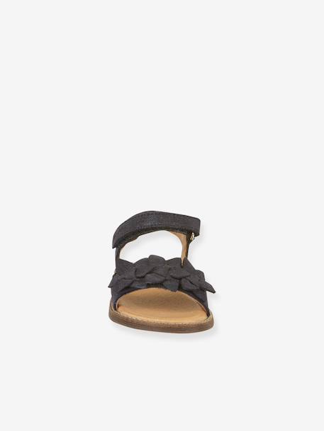 Leren sandalen voor meisjes LORE FLOWERS FRODDO blauw+donkerblauw+goud+goudroze+lavendel+rood+rouge+terracottategel - vertbaudet enfant 