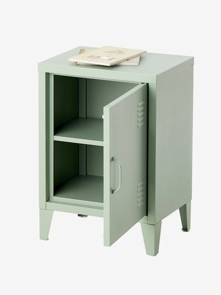 Nachttafel 1 metalen deur groen - vertbaudet enfant 
