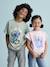 T-shirt met knoop 'Good day' Disney® Stitch korte mouwen lila (poederkleur) - vertbaudet enfant 
