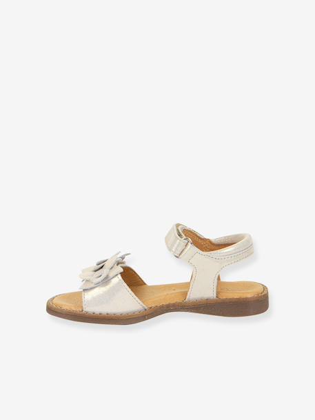 Leren sandalen voor meisjes LORE FLOWERS FRODDO blauw+donkerblauw+goud+goudroze+lavendel+rood+rouge+terracottategel - vertbaudet enfant 
