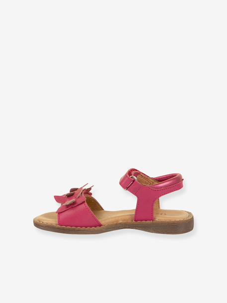 Leren sandalen voor meisjes LORE FLOWERS FRODDO blauw+donkerblauw+goud+goudroze+lavendel+rood+rouge+terracottategel - vertbaudet enfant 