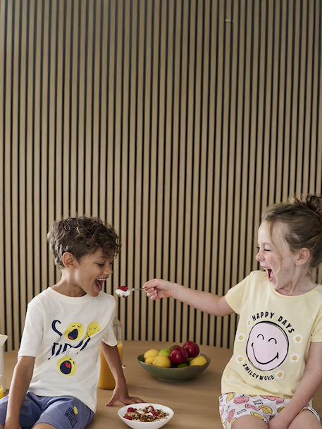 Pyjashort Smiley World® so tired chambrayblauw - vertbaudet enfant 