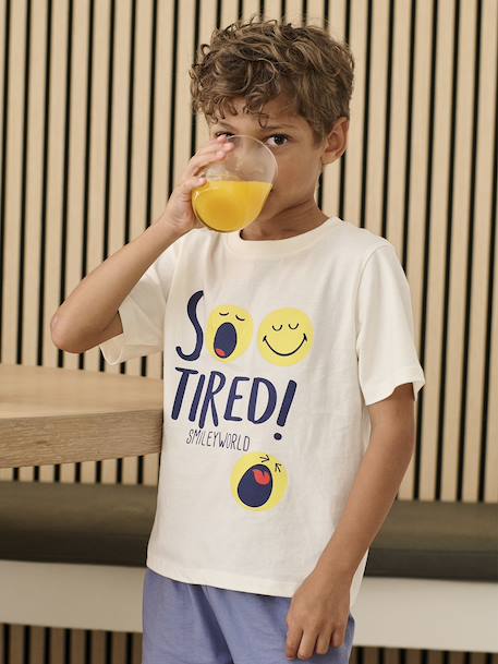 Pyjashort Smiley World® so tired chambrayblauw - vertbaudet enfant 