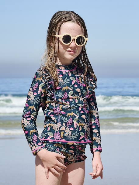 Badpak voor meisjes, 2-delig, anti-UV dennen - vertbaudet enfant 