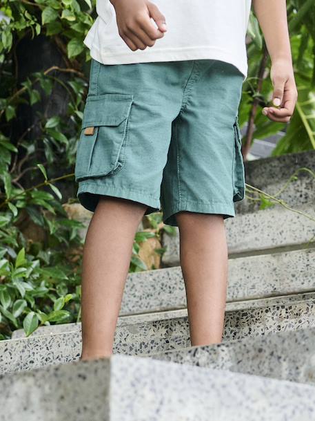 Bermuda in battle-stijl voor jongens dennen - vertbaudet enfant 