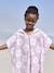 Gepersonaliseerde bad-/strandponcho voor kinderen, met gerecycled katoen blauw, geruit+lila+mintgroen - vertbaudet enfant 
