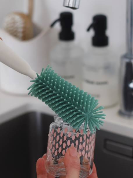 Borstel voor babyfles BEABA saliegroen - vertbaudet enfant 